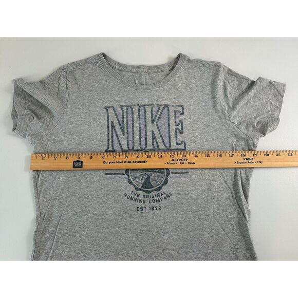 Nike Women's Graphic Short Sleeve T Shirt Gray Original Running Company Size XL - Picture 7 of 11